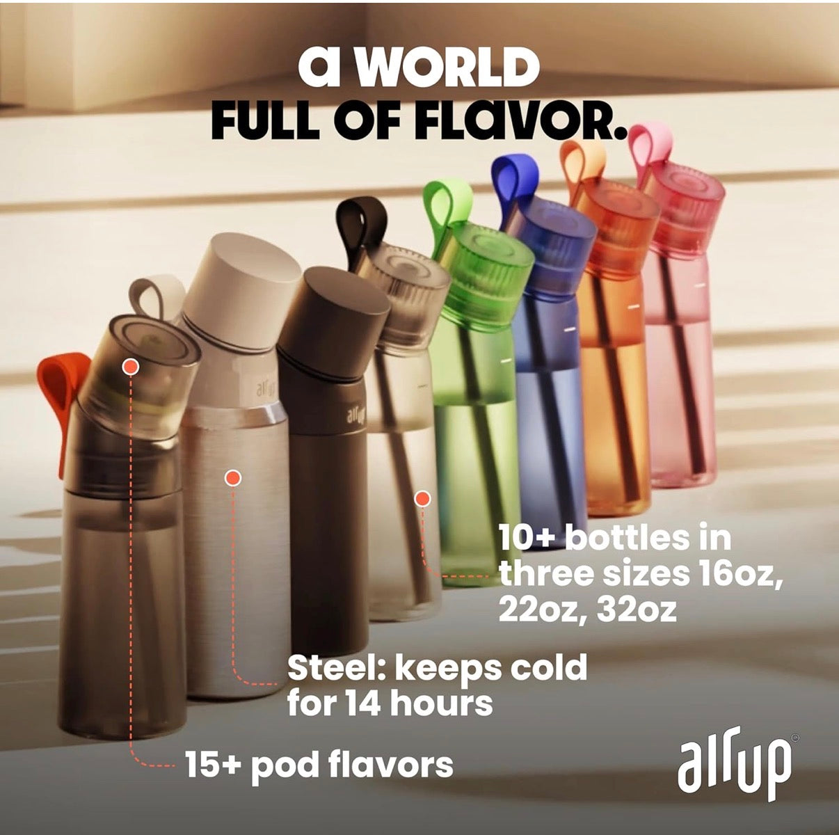 Air up water bottle | 650 ml | 2 free flavour pods