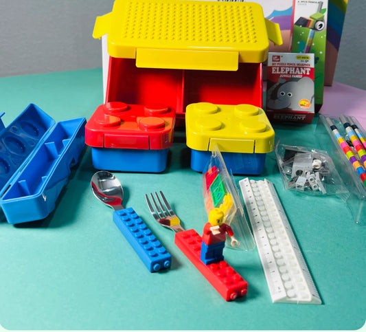 Blocks hamper ✨ includes (block lunchbox,block pencil,block sharpener ,block scale) - Kidspark