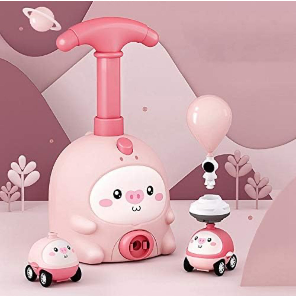 Balloon Powered Car Set Creative Cute Aerodynamic Car Toy