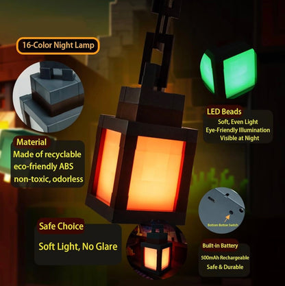 Minecraft detachable hanging lamp | 16 colour LED
