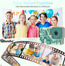 Kids Camera Dinosaur for years 3 to 8 Years Digital Camera for Children with Building Block Dual Lens 2.4 Inch HD Screen 64GB inbuilt music player and games - Kidspark