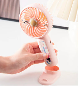 Mini portable panda desk fan | mobile holder | 3 speed - Kidspark