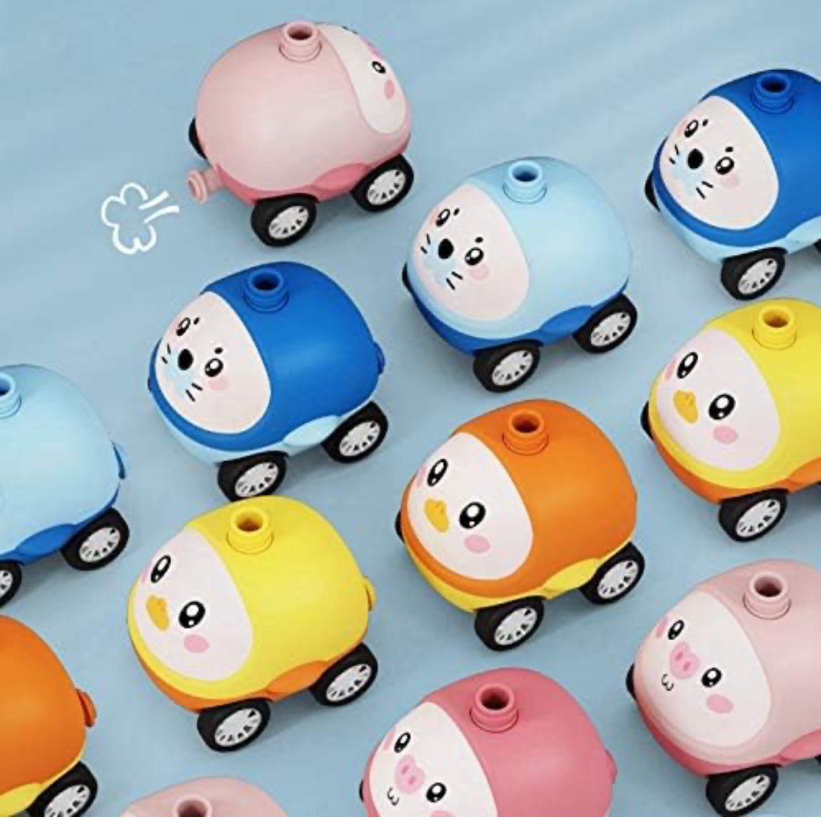 Balloon Powered Car Set Creative Cute Aerodynamic Car Toy