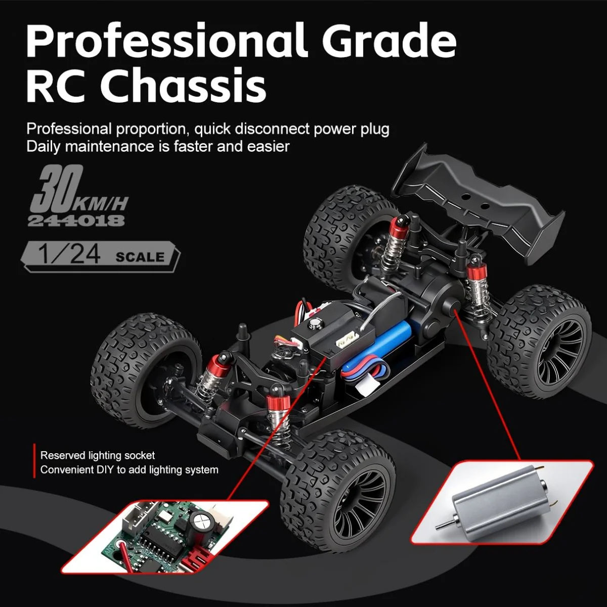 WLtoys 244018 1:24 2WD Off Road Climbing RC Car 30kmph