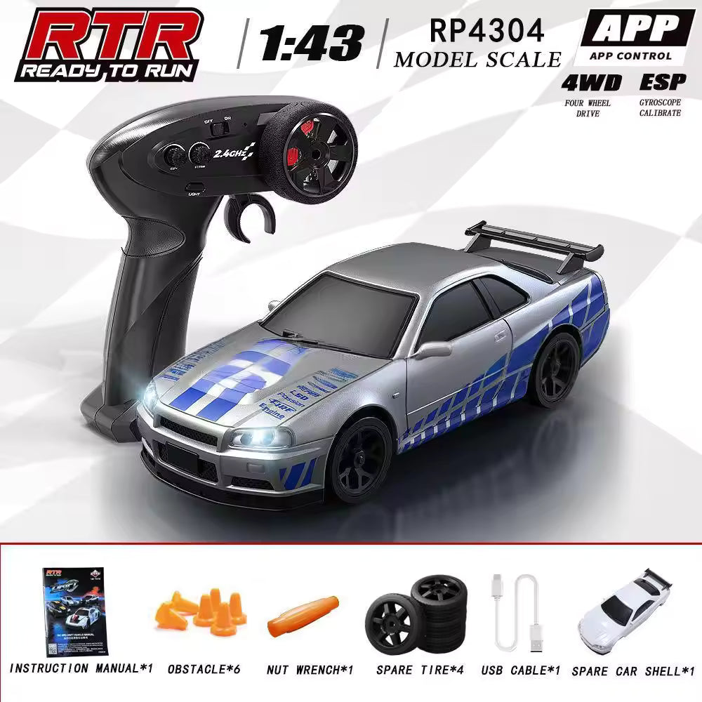 HB Toys RP4304 1:43 Nissan Skyline R34 RC Drift Car