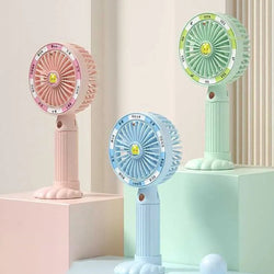 Handheld Fan Fun Turntable 3 speed Power Silent | USB charging with mini games - Kidspark