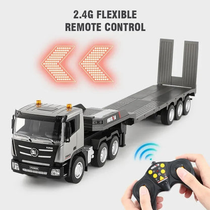 Huina 1318 1:24 RC Flatbed Lowbed Trailer with 9 CHannel