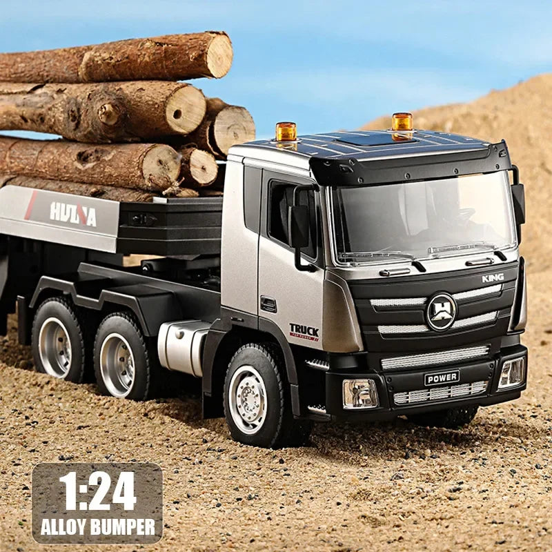 Huina 1318 1:24 RC Flatbed Lowbed Trailer with 9CH