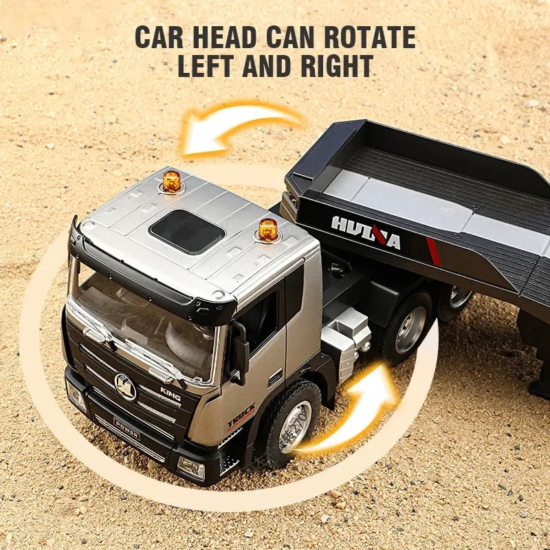 Huina 1318 1:24 RC Flatbed Lowbed Trailer with 9CH