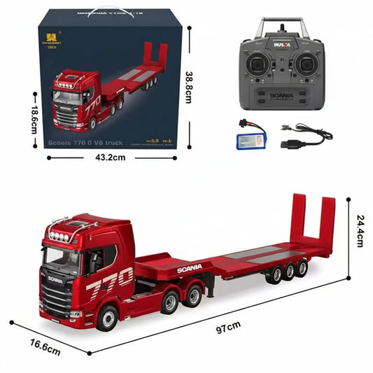 Huina 1501A 770S 1:18 RC Tractor Truck with Flatbed Trailer