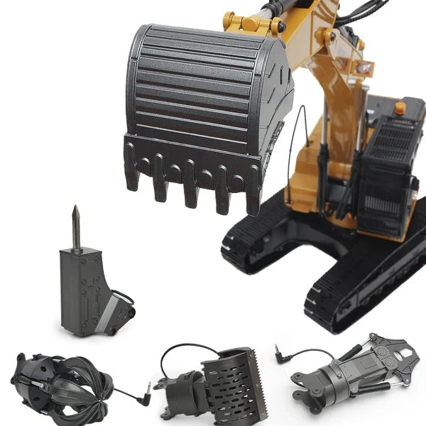 Huina 1580 V5 1:14 Full Metal RC Excavator with APP Control (2026 Model)