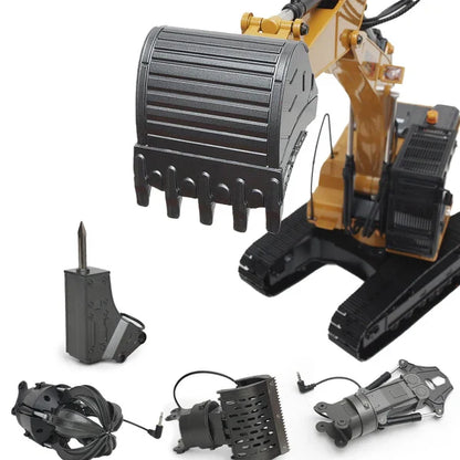 Huina 1580 V5 1:14 Full Metal RC Excavator with APP Control (2026 Model)