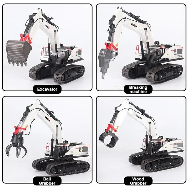 Huina 1594 1:14 RC Excavator 12CH Alloy Construction Vehicle (2026 Model)