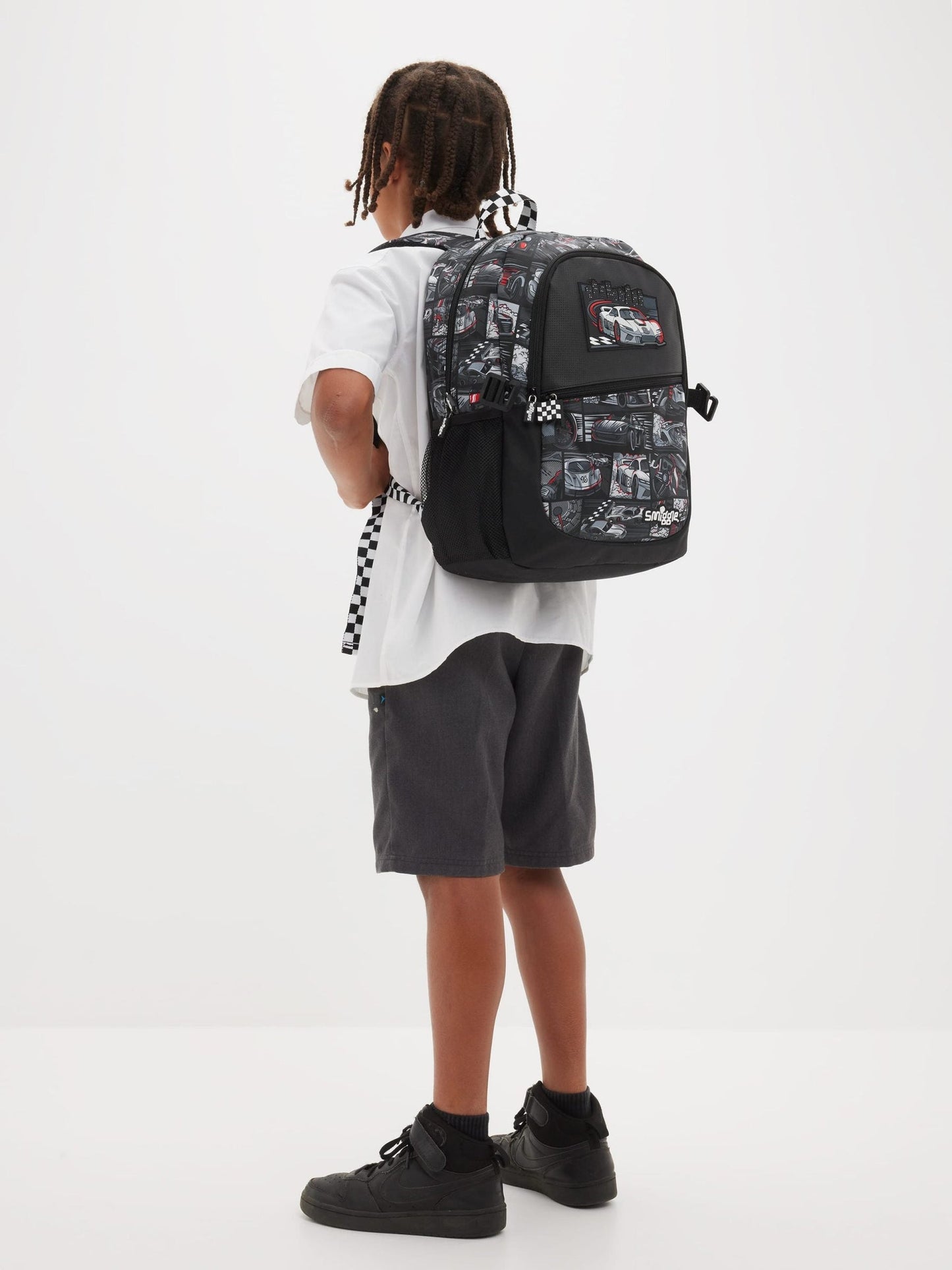 Smiggle - 16 inch Premium Black Racing Backpacks