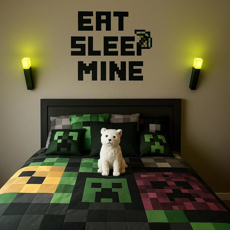 Minecraft Torch Night Light – 4 colour USB LED Wall Lamp
