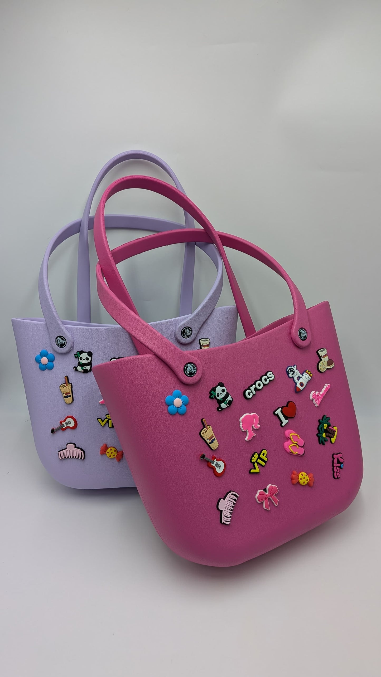 Crocs - big beach bag with jibbitz