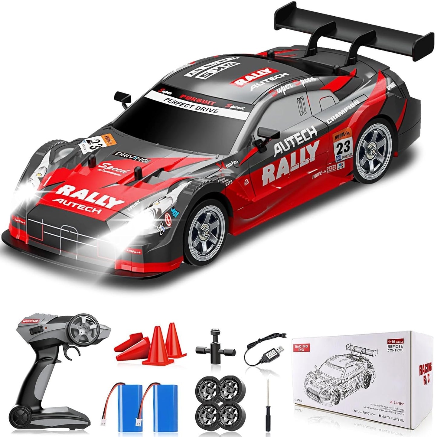 Whoosh metal RC car  |1 : 16 | Lights | 4WD | Drift | 30km/H