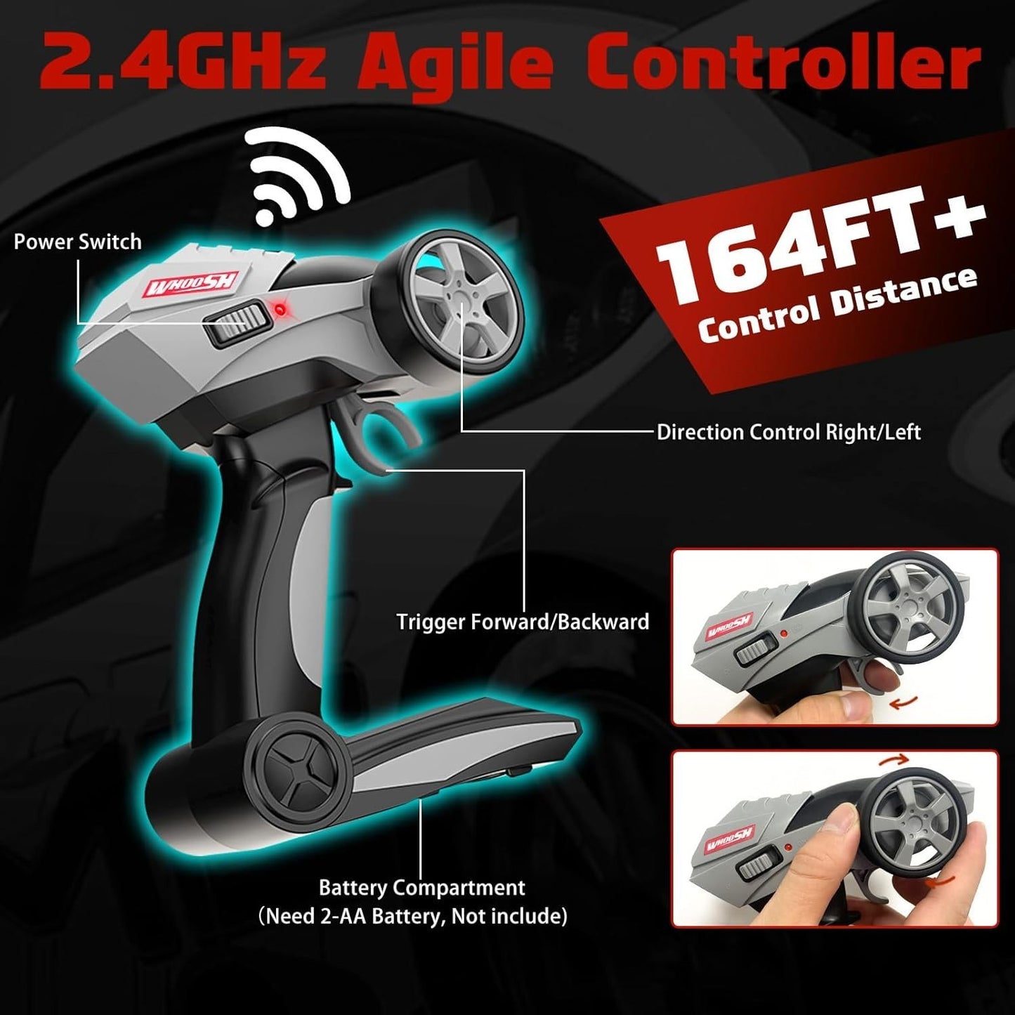 Whoosh metal RC car  |1 : 16 | Lights | 4WD | Drift | 30km/H