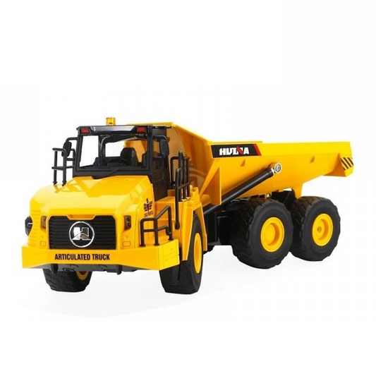 Huina 1553 Rc Excavator Huina 1: 16 11CH 2.4G Electric Sound and Light Alloy Metal Dump Car RC Die-cast Truck Remote Control Toys