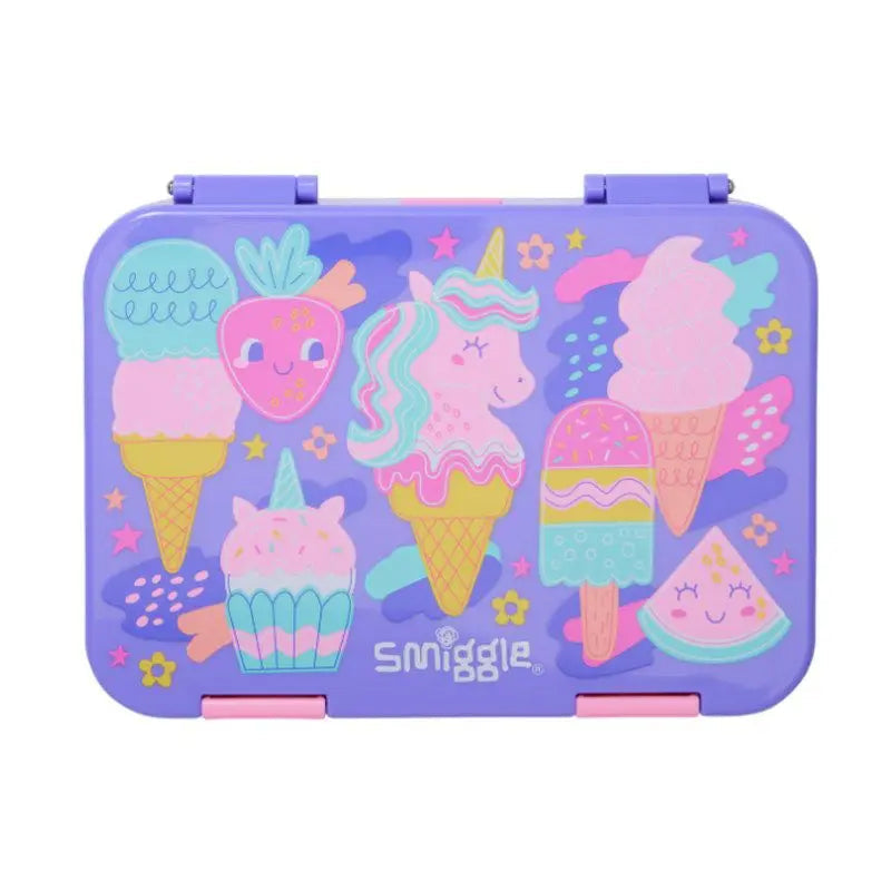 Smiggle ice cream purple Happy Medium Bento 758 ML Lunchbox  | Leakproof