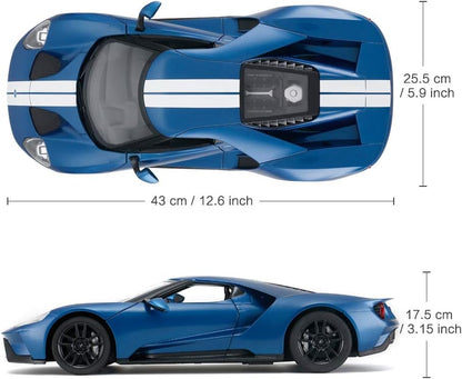 RASTAR 1:14 Ford GT RC Car Blue 2.4G Remote Control Race Toy with Detailed Interior/Exterior