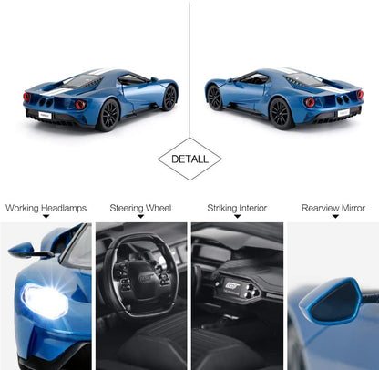 RASTAR 1:14 Ford GT RC Car Blue 2.4G Remote Control Race Toy with Detailed Interior/Exterior