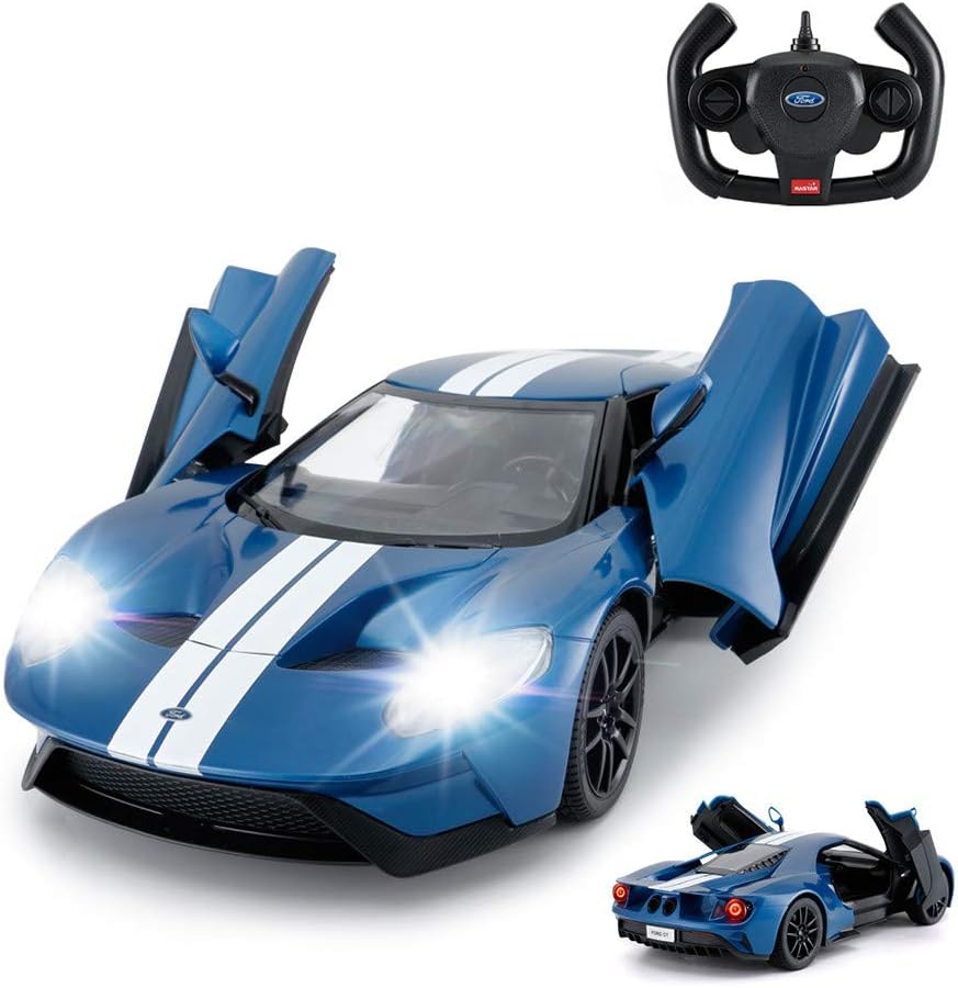RASTAR 1:14 Ford GT RC Car Blue 2.4G Remote Control Race Toy with Detailed Interior/Exterior