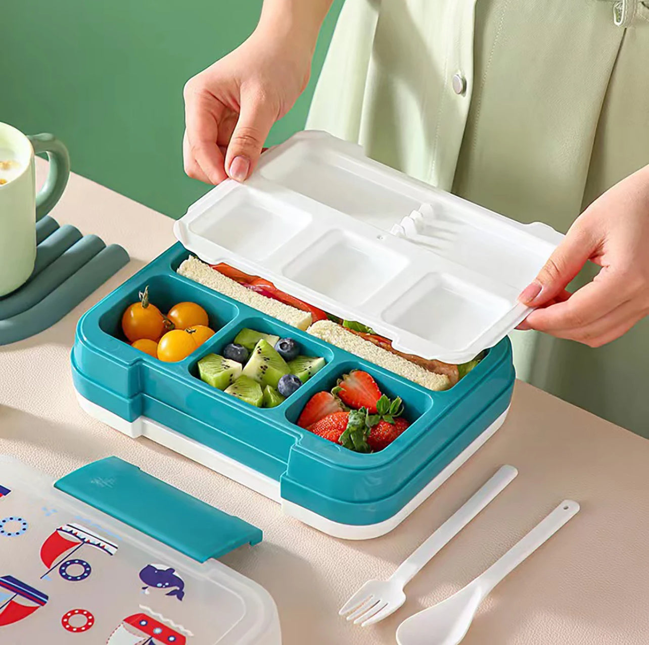 Transfer Proof Perfect Bento Snack Box - BPA Free | 1000 ml
