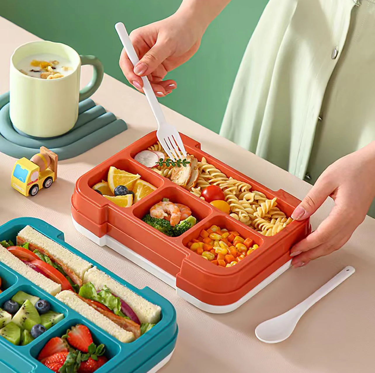Transfer Proof Perfect Bento Snack Box - BPA Free | 1000 ml