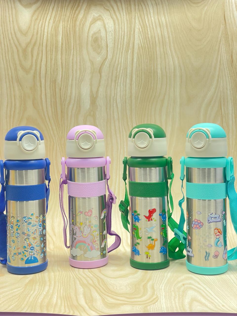 Be bottle stainless steel kids sipper bottle with strap-600ml