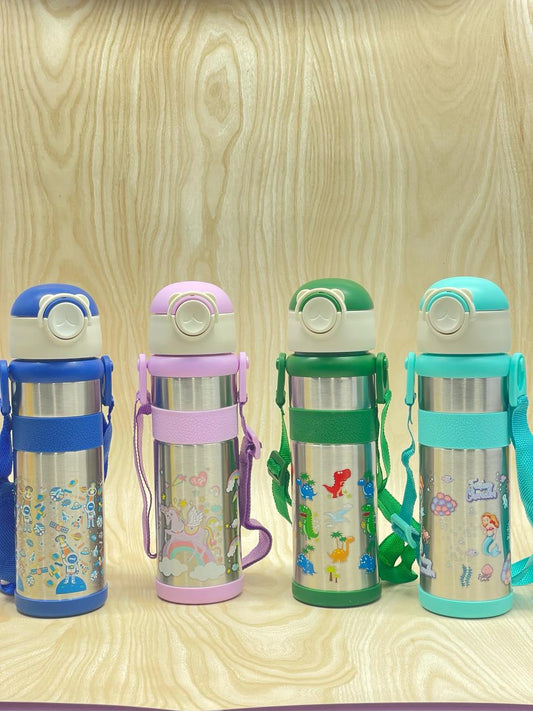 Be bottle stainless steel kids sipper bottle with strap-600ml