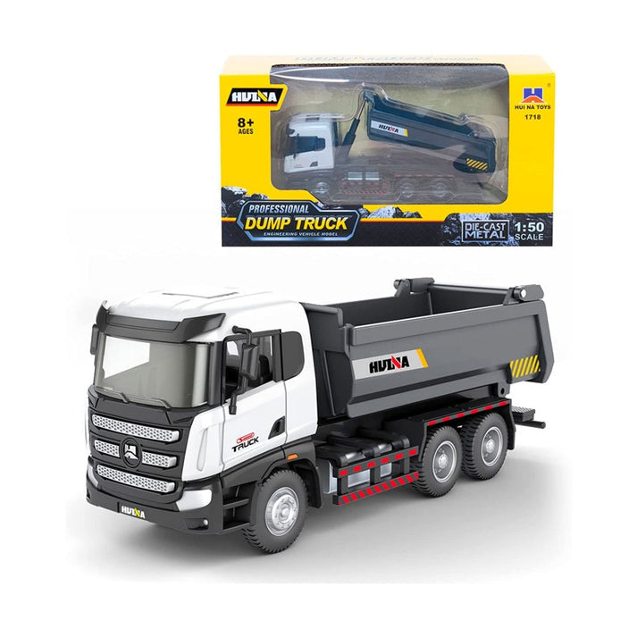 Huina 1718 die cast Metal Dump Truck 1:50 static Scale model