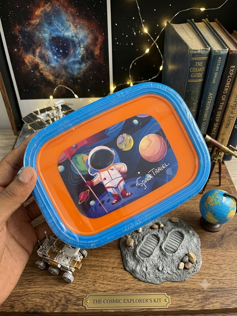 Space stainless steel 2 compartment lunch box