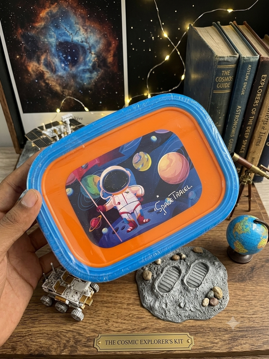Space stainless steel 2 compartment lunch box