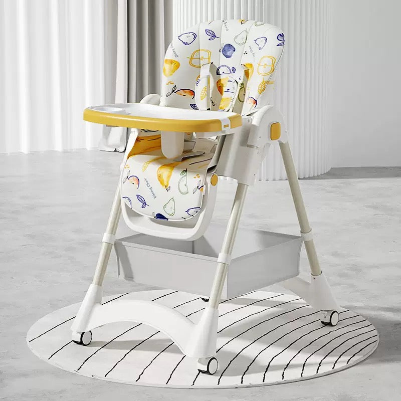 2 in 1 high chair with removable feeding tray | storage | luxury | adjustable