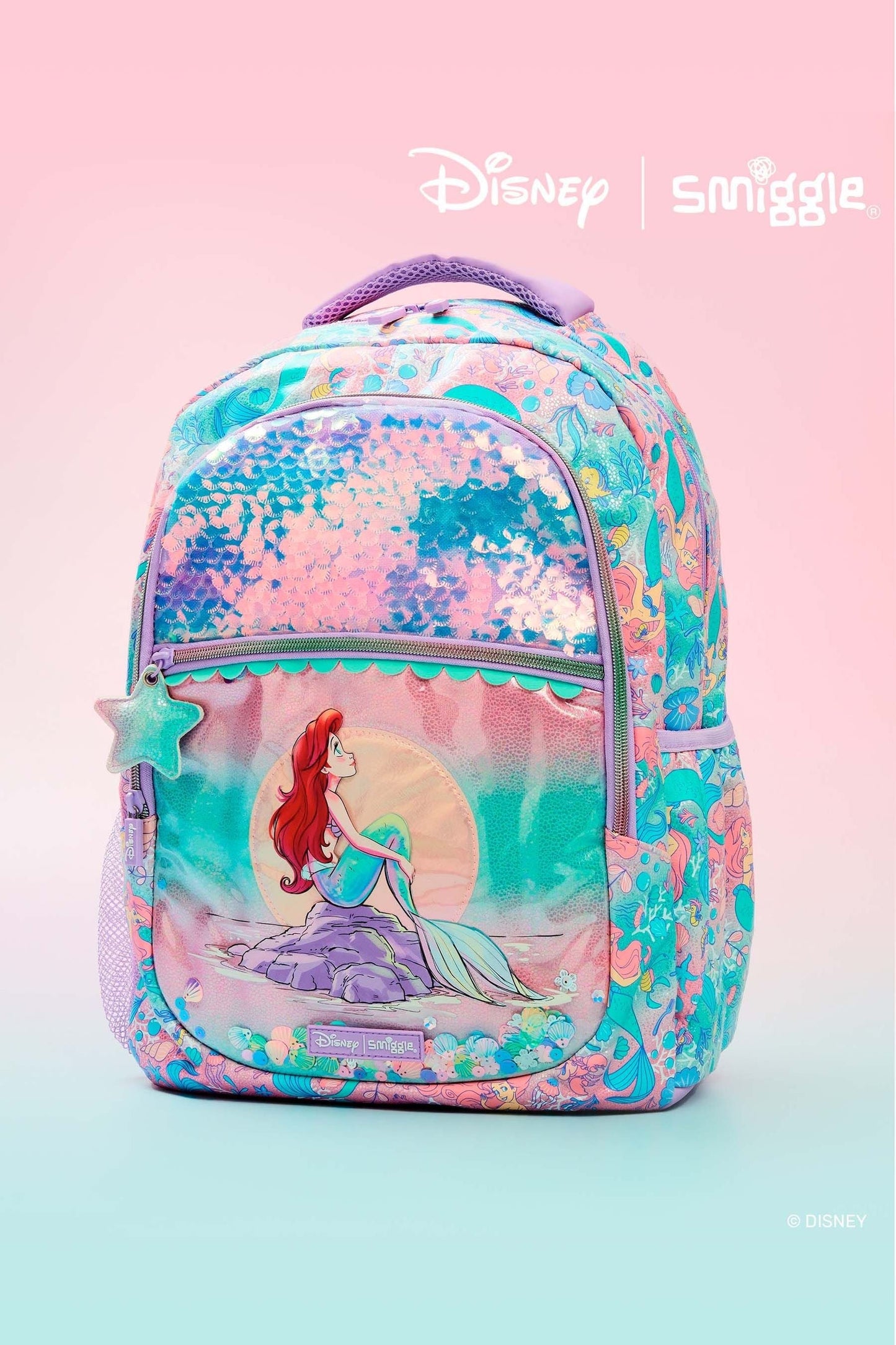 Smiggle - 16 inch Premium Disney Mermaid Backpacks