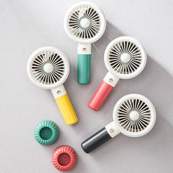 Retro hand fan home desktop fan with light | portable usb rechargeable - Kidspark