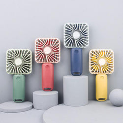 Square portable fan with phone stand and night lamp 3 speeds - Kidspark