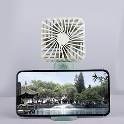 Square portable fan with phone stand and night lamp 3 speeds - Kidspark