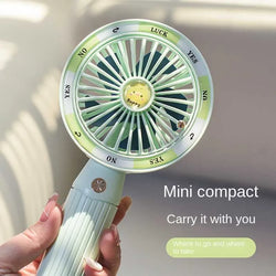 Handheld Fan Fun Turntable 3 speed Power Silent | USB charging with mini games - Kidspark