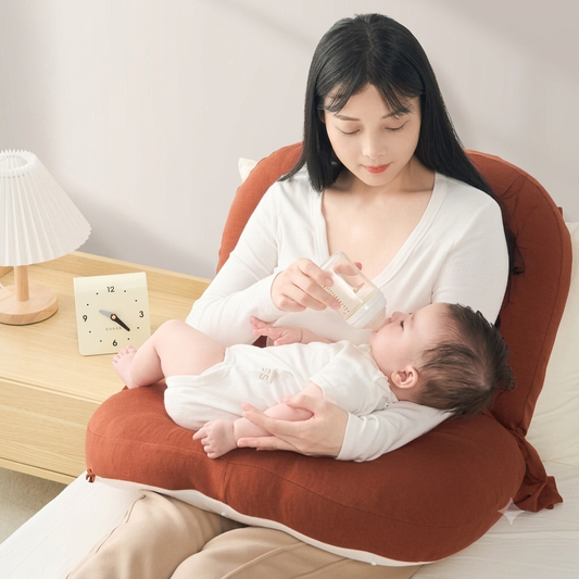 Kidspark 6-in-1 Multifunctional Baby Nursing Pillow | Free Hands | Inclined to Prevent Spitting Up and Regurgitation | Newborn Feeding Pillow