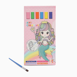 paint book with printed pages & inbuilt color -random girl print-for your painting solutions - Kidspark