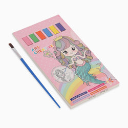 paint book with printed pages & inbuilt color -random girl print-for your painting solutions - Kidspark