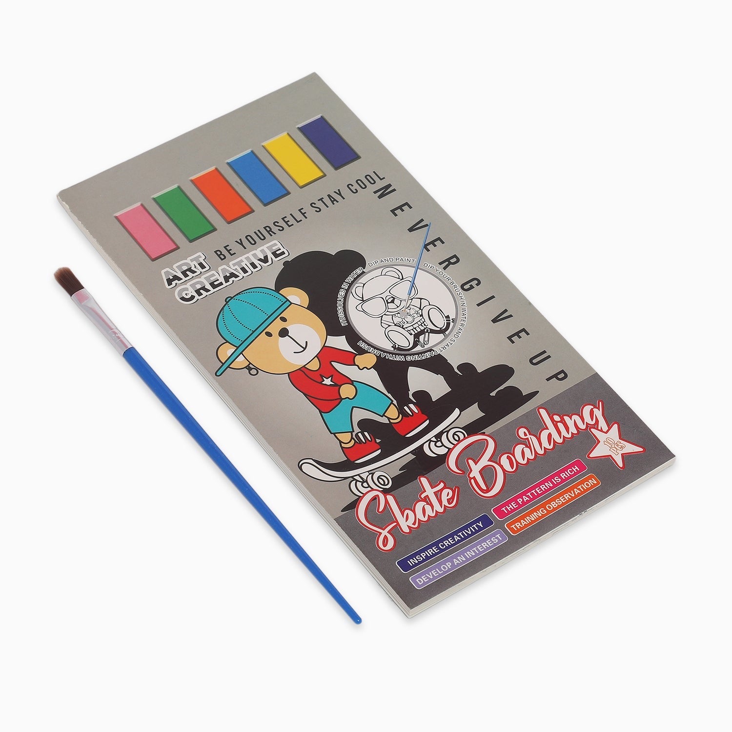 paint book with printed pages & inbuilt color-random boy print-for your painting solutions - Kidspark