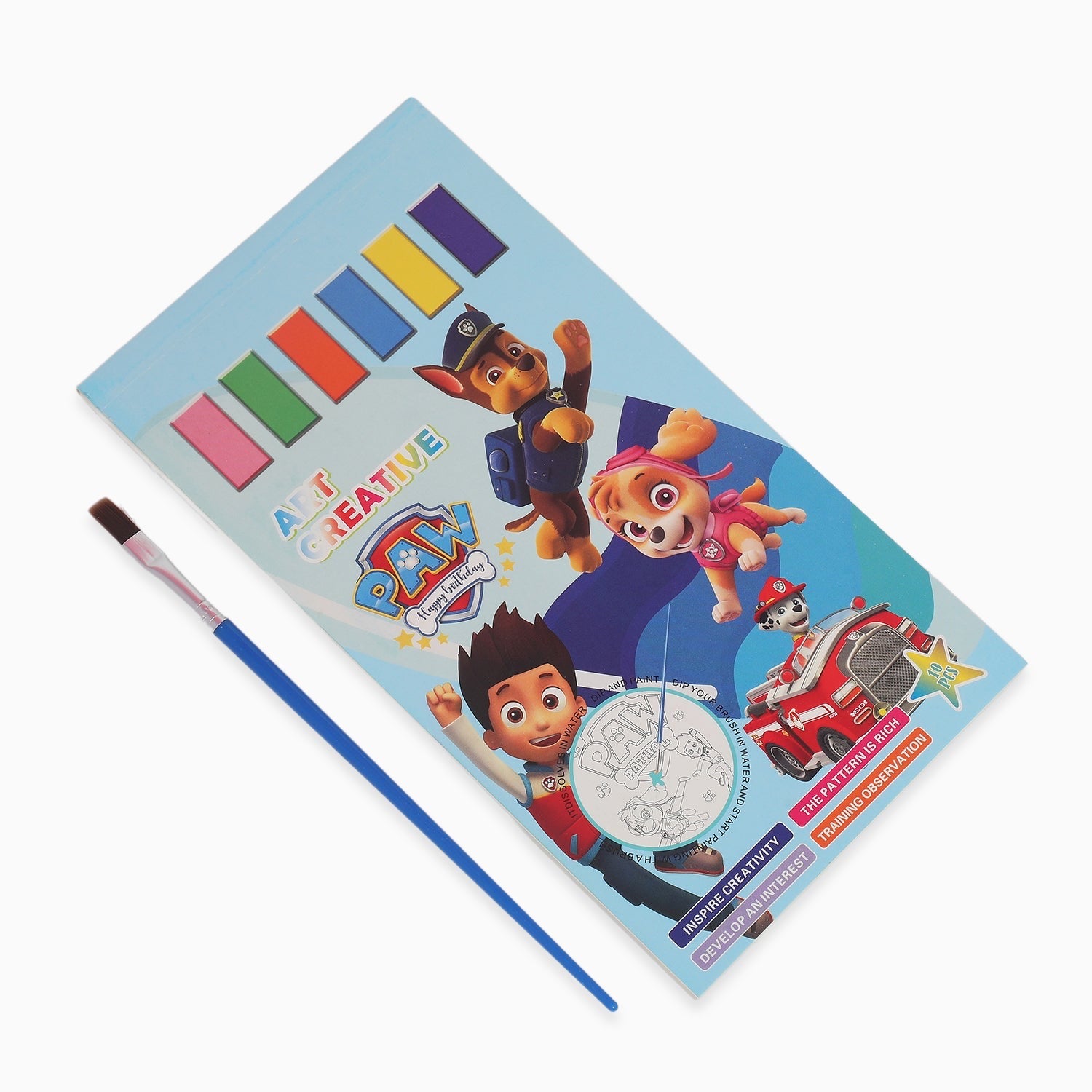 paint book with printed pages & inbuilt color-random boy print-for your painting solutions - Kidspark