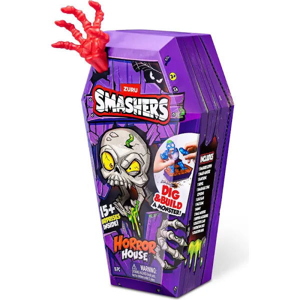35 Surprises Smashers Mega Horror House ZURU 30 Cm - Jeu De Découverte Avec Sable, Slime Et Monstres - Slime Per Bambini 35 Surprises Smashers Mega Horror House ZURU 30 Cm - Jeu De Découverte Avec Sable, Slime Et Monstres - Slime Per Bambini