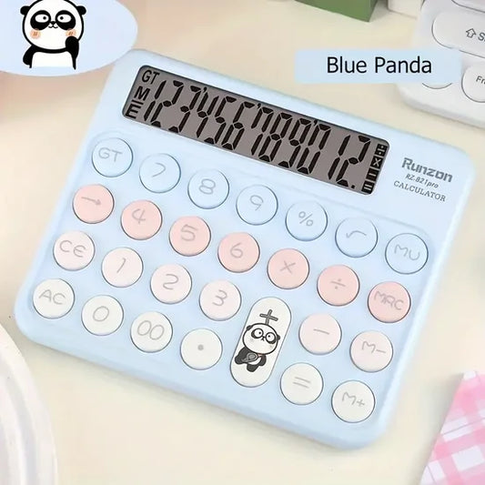 Cutsy blue panda desk calculator
