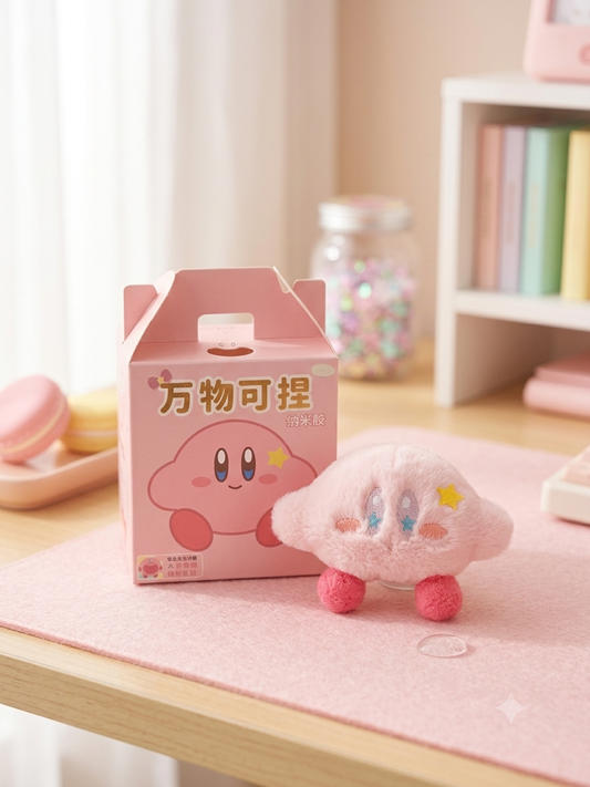 Starry Kirby slime with plush