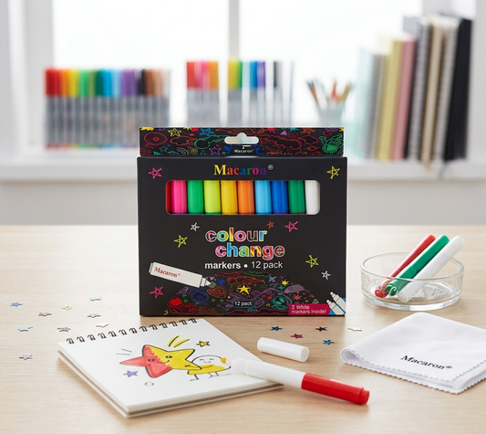 Macaron colour change 12 pack markers