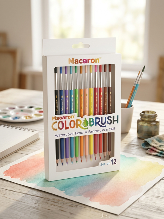 Macaron watercolour pencil & paintbrush in one | set of 12